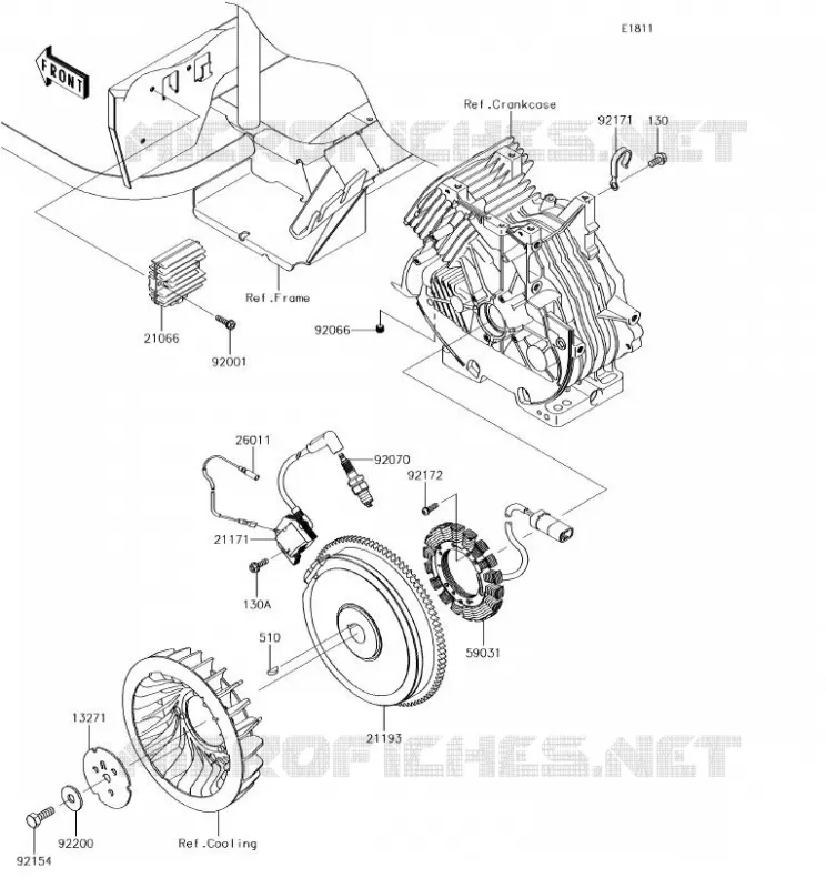GENERATOR - COIL Kawasaki SSV 400 2018 MULE SX  KAF400JJF
