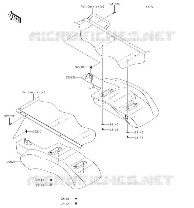 REAR FENDER Kawasaki SSV 400 2018 MULE SX  KAF400JJF