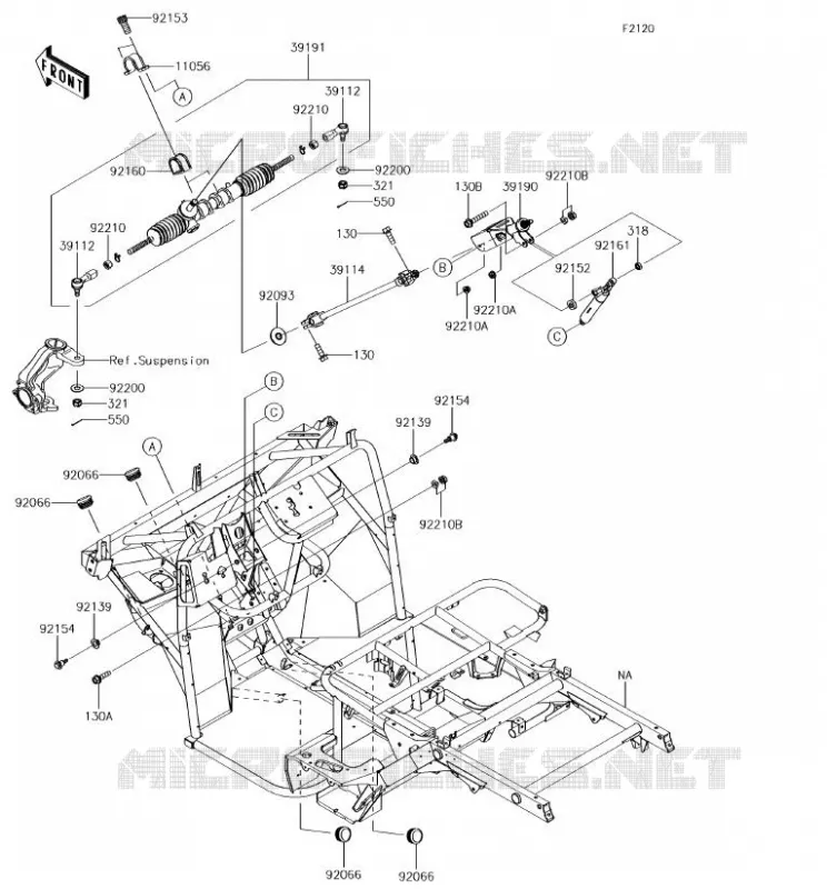 CHASSIS Kawasaki SSV 400 2018 MULE SX  KAF400JJF