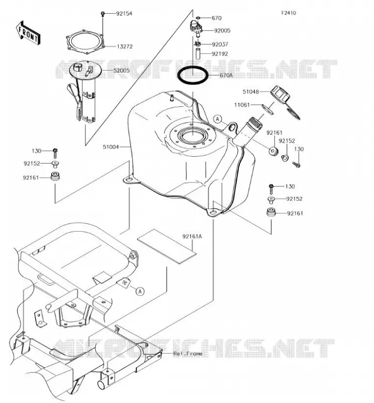 FUEL TANK Kawasaki SSV 400 2018 MULE SX  KAF400JJF