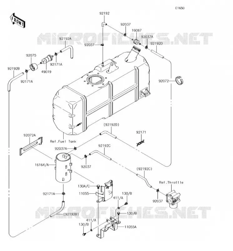 FUEL EVAPORATION SYSTEM Kawasaki SSV 620 2018 MULE 4000  KAF620PJF