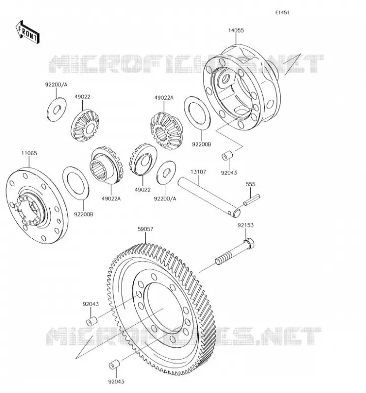DIFFERENTIAL Kawasaki SSV 620 2018 MULE 4000  KAF620PJF