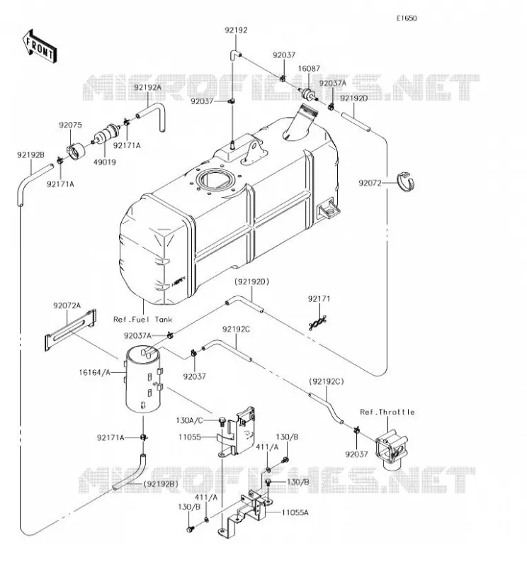 FUEL EVAPORATION SYSTEM Kawasaki SSV 620 2018 MULE 4000  KAF620PJF