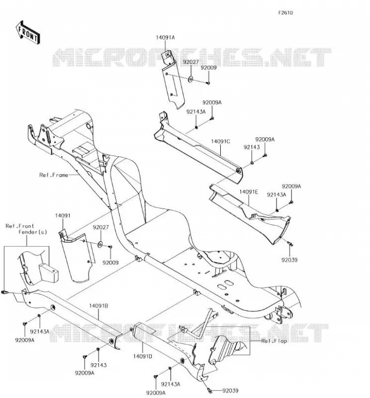 SIDE COVERS - CHAIN COVER Kawasaki SSV 620 2018 MULE 4000  KAF620PJF