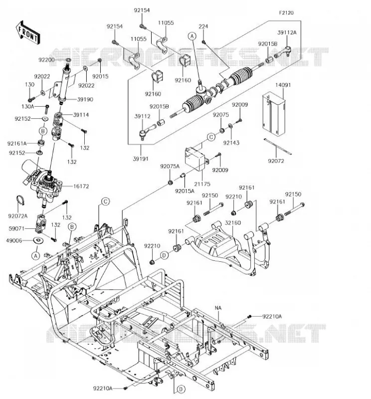 CHASSIS Kawasaki SSV 620 2018 MULE 4000 TRANS  KAF620WJF