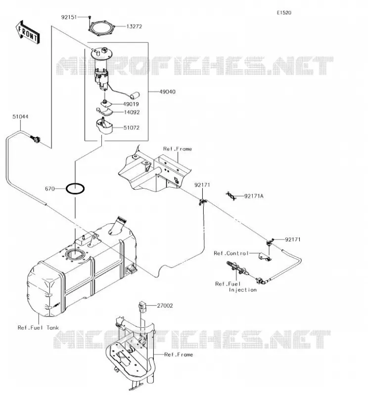 FUEL PUMP Kawasaki SSV 620 2018 MULE 4000 TRANS  KAF620WJF