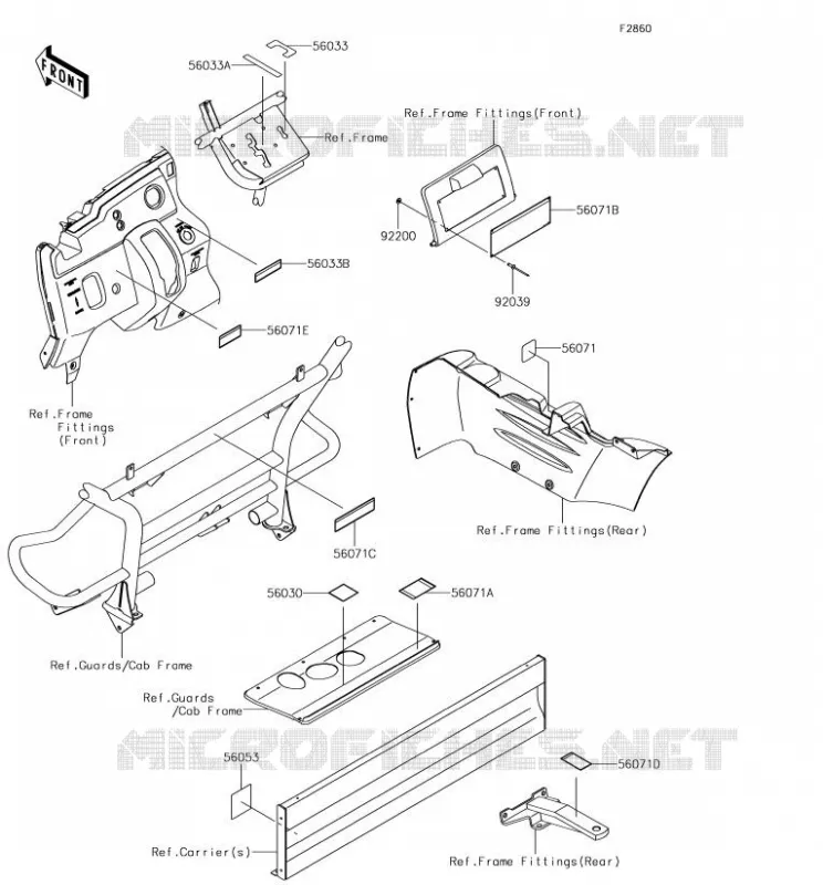 LABELS Kawasaki SSV 400 2018 MULE SX  KAF400NJF