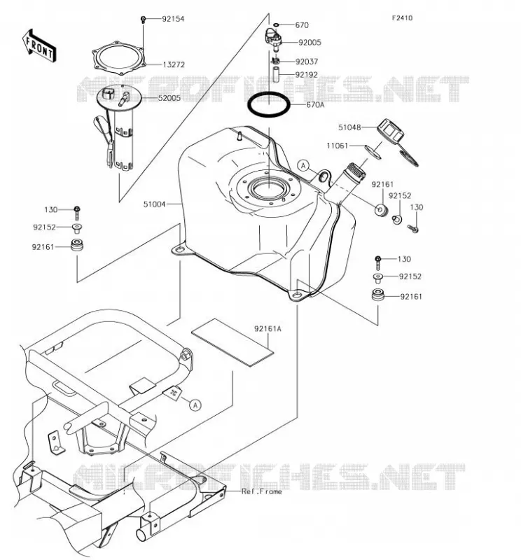 FUEL TANK Kawasaki SSV 400 2018 MULE SX  KAF400NJF