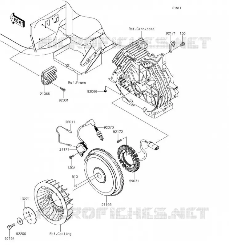 GENERATOR - COIL Kawasaki SSV 400 2018 MULE SX  KAF400NJF