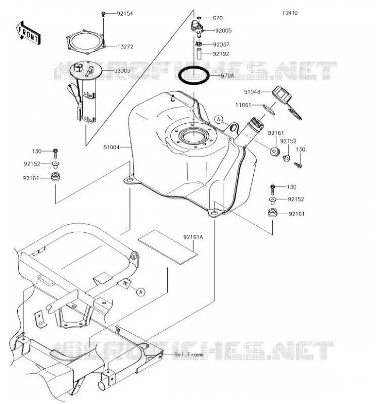 FUEL TANK Kawasaki SSV 400 2018 MULE SX 4X4  KAF400KJF