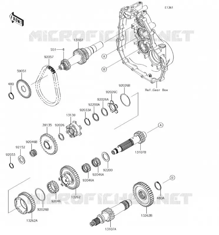 TRANSMISSION Kawasaki SSV 400 2018 MULE SX 4X4  KAF400KJF