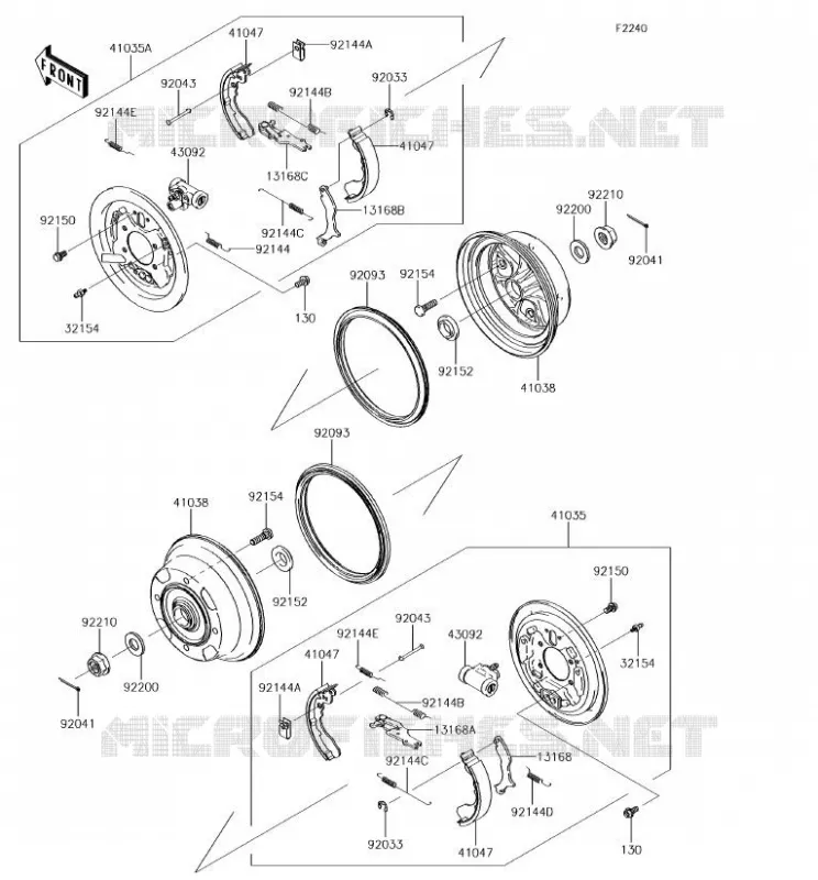 REAR HUB Kawasaki SSV 400 2018 MULE SX 4X4  KAF400HJF