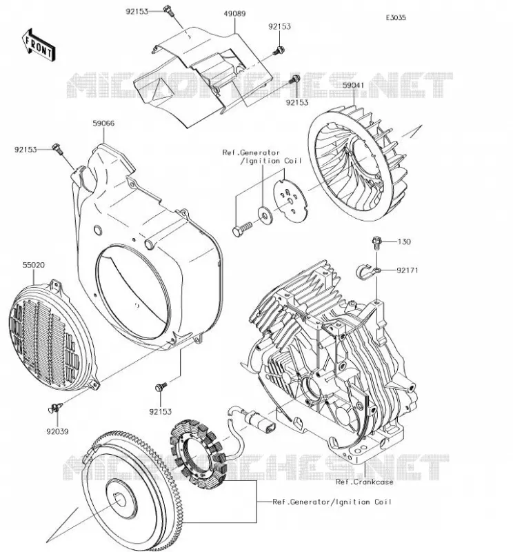 COOLING Kawasaki SSV 400 2018 MULE SX 4X4  KAF400HJF