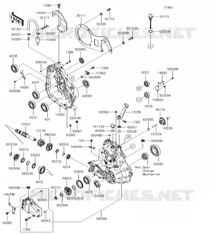 DRIVE SHAFT - FINAL GEAR Kawasaki SSV 400 2018 MULE SX 4X4  KAF400HJF
