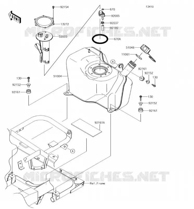 FUEL TANK Kawasaki SSV 400 2018 MULE SX 4X4  KAF400HJF