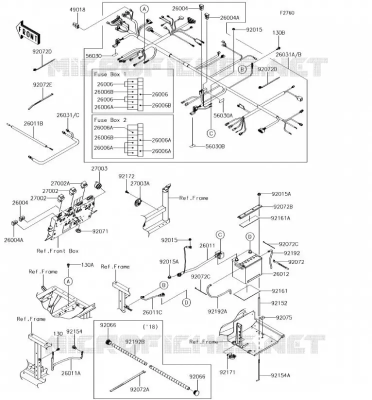 CHASSIS ELECTRICAL EQUIPMENT Kawasaki SSV 1000 2018 MULE PRO-DX  KAF1000EJF