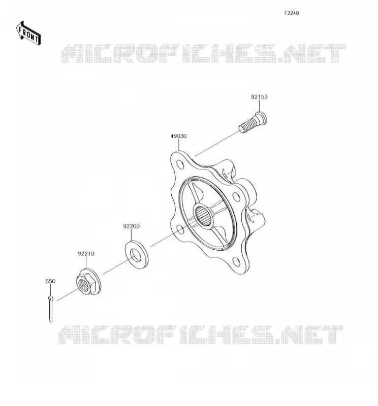 REAR HUB Kawasaki SSV 1000 2018 MULE PRO-DX  KAF1000EJF