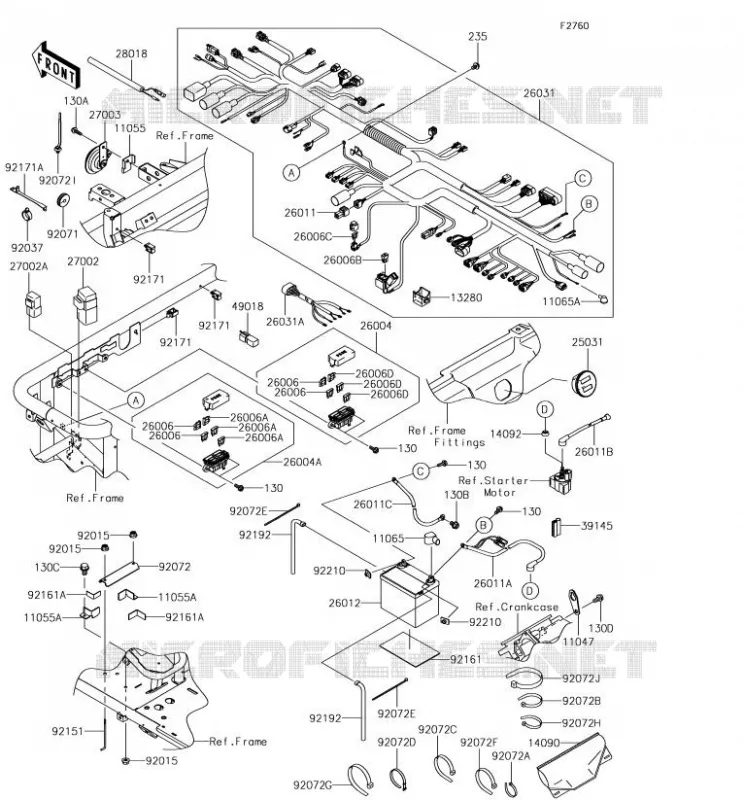 CHASSIS ELECTRICAL EQUIPMENT Kawasaki SSV 620 2018 MULE 4010 TRANS 4X4  KAF620XJF