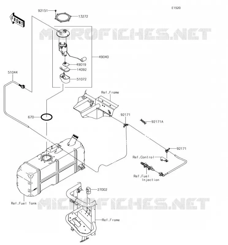 FUEL PUMP Kawasaki SSV 620 2018 MULE 4010 TRANS 4X4  KAF620XJF