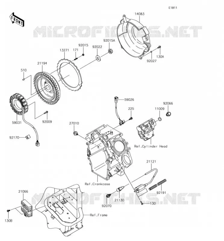 GENERATOR - COIL Kawasaki SSV 620 2018 MULE 4010 TRANS 4X4  KAF620XJF