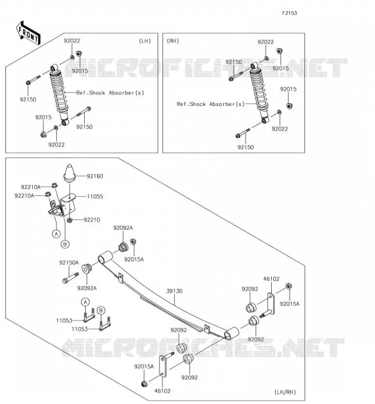 REAR SUSPENSION Kawasaki SSV 620 2018 MULE 4010 TRANS 4X4  KAF620XJF