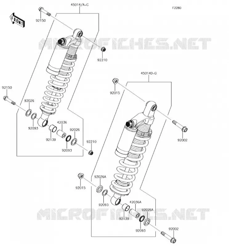 SUSPENSION - SHOCK ABSORBER Kawasaki SSV 800 2018 TERYX 4  KRT800GJF