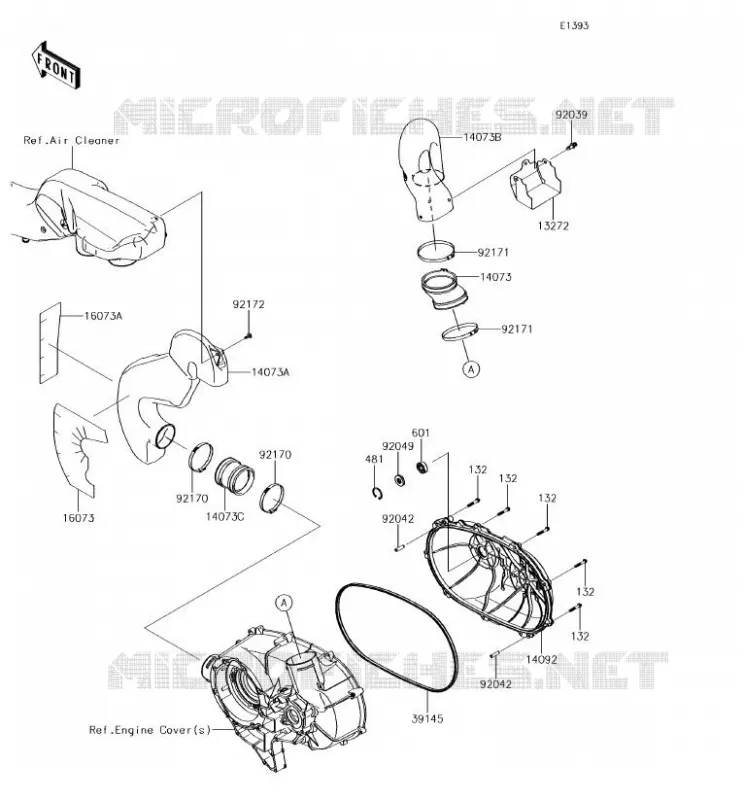 CONVERTER COVER Kawasaki SSV 800 2018 TERYX 4  KRT800GJF