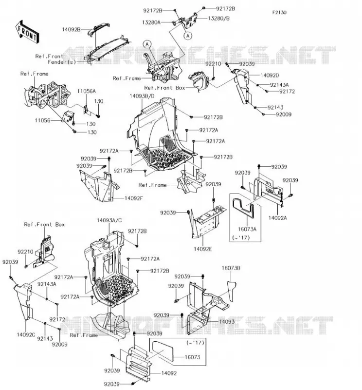 FRAME PARTS(AVANT) Kawasaki SSV 800 2018 TERYX 4  KRT800GJF