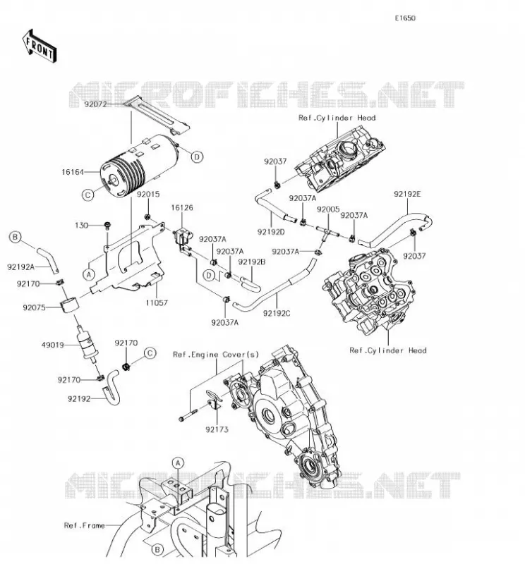 FUEL EVAPORATION SYSTEM(CA) Kawasaki SSV 800 2018 TERYX 4  KRT800GJF