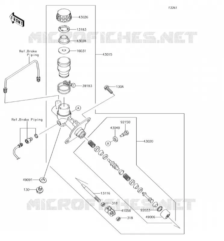 MASTER CYLINDER Kawasaki SSV 800 2018 TERYX 4  KRT800GJF