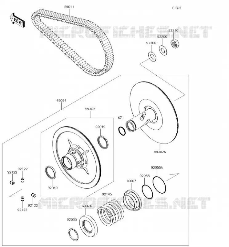 DRIVE CONVERTER - BELT Kawasaki SSV 800 2018 TERYX  KRF800HJF