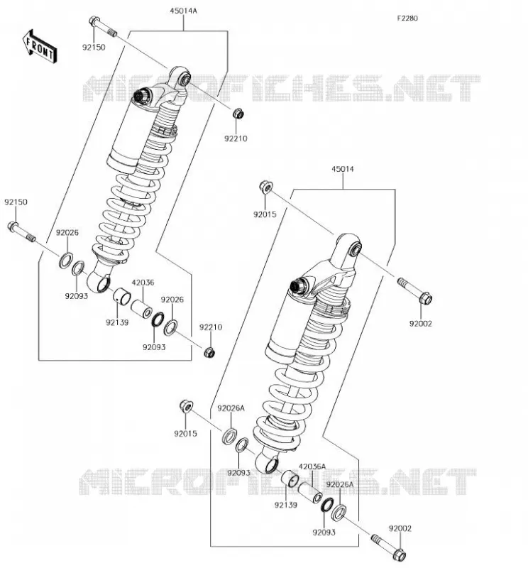 SUSPENSION - SHOCK ABSORBER Kawasaki SSV 800 2018 TERYX  KRF800HJF