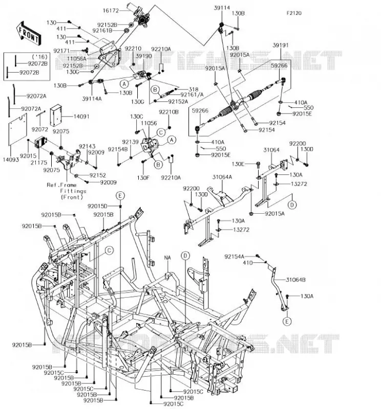 CHASSIS Kawasaki SSV 800 2018 TERYX  KRF800GJF