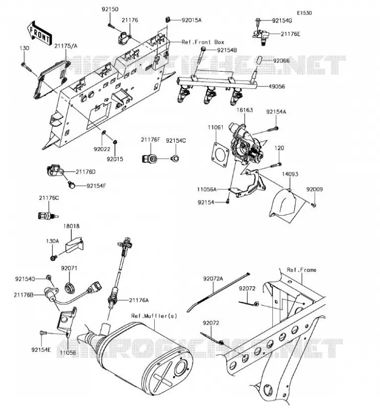 FUEL INJECTION Kawasaki SSV 820 2018 MULE PRO-FXT  KAF820BJF