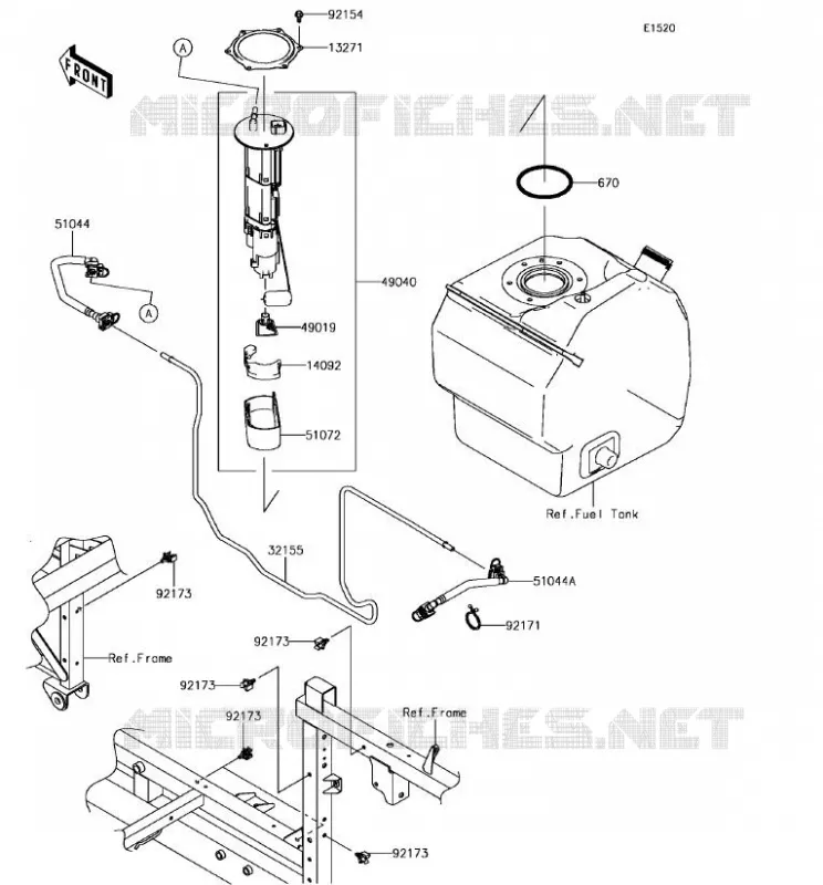 FUEL PUMP Kawasaki SSV 820 2018 MULE PRO-FXT  KAF820BJF