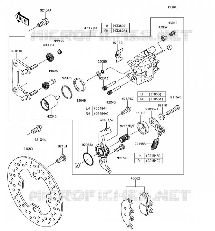 REAR BRAKE Kawasaki SSV 820 2017 MULE PRO-FX  KAF820LHF