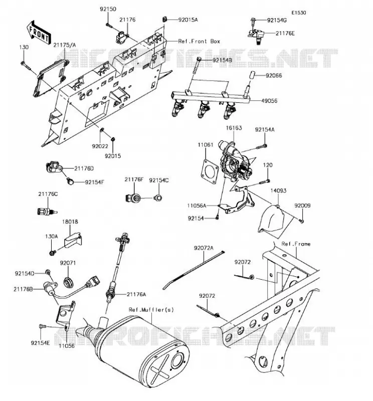 FUEL INJECTION Kawasaki SSV 820 2018 MULE PRO-FX  KAF820EJF