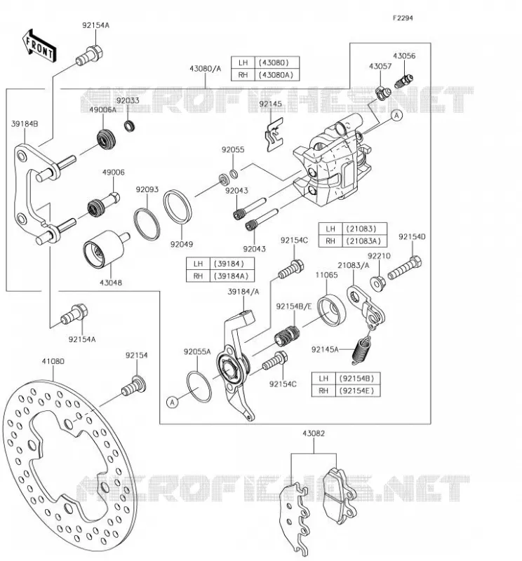 REAR BRAKE Kawasaki SSV 820 2018 MULE PRO-FXR  KAF820KJF