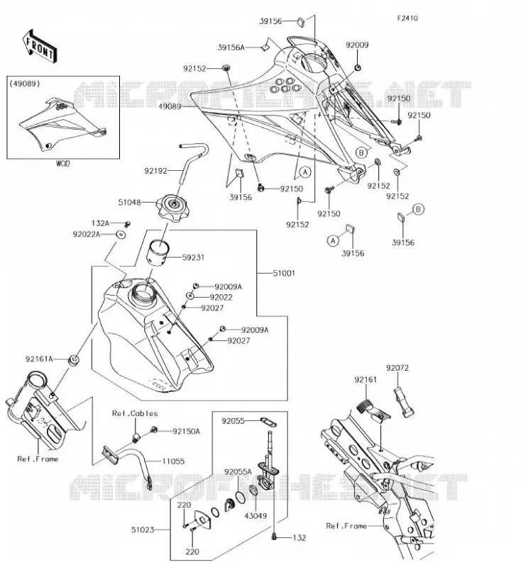 FUEL TANK Kawasaki TOUT-TERRAIN 110 2018 KLX110  KLX110CJF