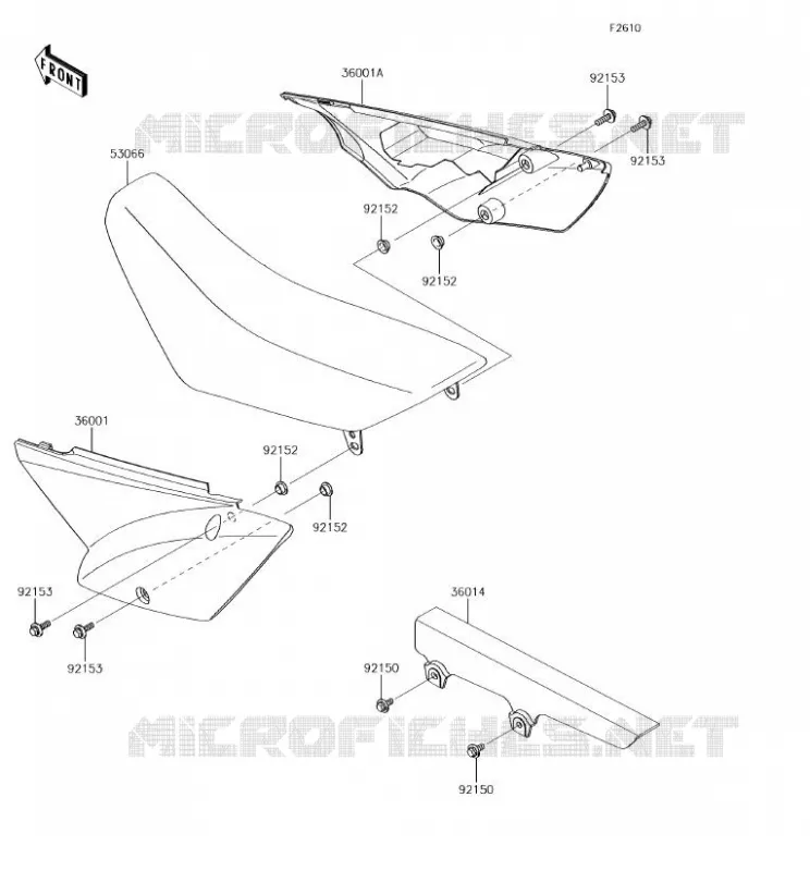SIDE COVERS - CHAIN COVER Kawasaki TOUT-TERRAIN 110 2018 KLX110  KLX110CJF