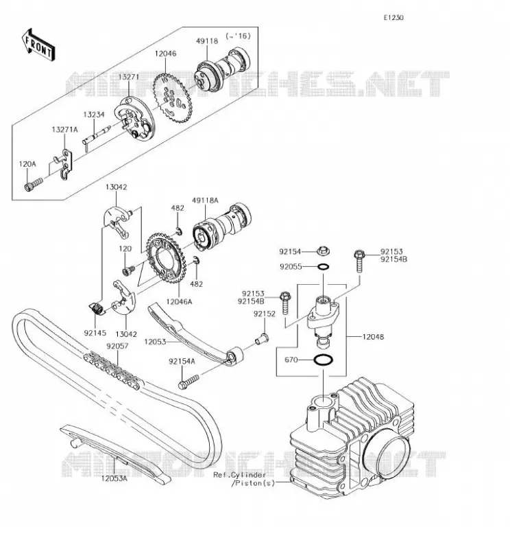 CAMSHAFT - TENSIONER Kawasaki TOUT-TERRAIN 110 2018 KLX110  KLX110CJF