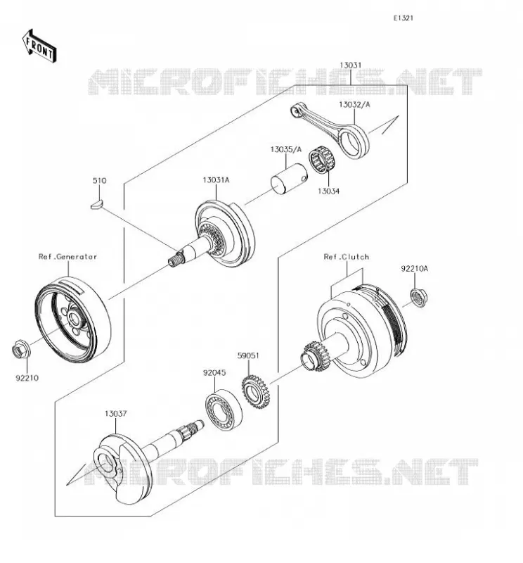 CRANKSHAFT Kawasaki TOUT-TERRAIN 110 2018 KLX110  KLX110CJF