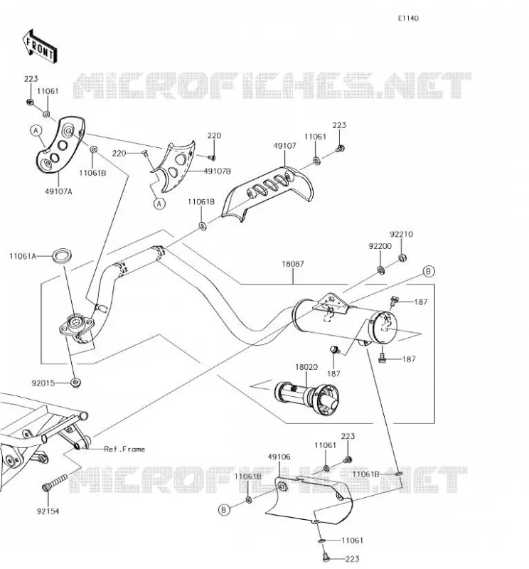 EXHAUST Kawasaki TOUT-TERRAIN 110 2018 KLX110  KLX110CJF