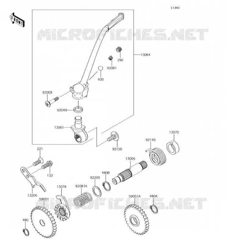 KICK STARTER Kawasaki TOUT-TERRAIN 85 2018 KX85-II  KX85DJF