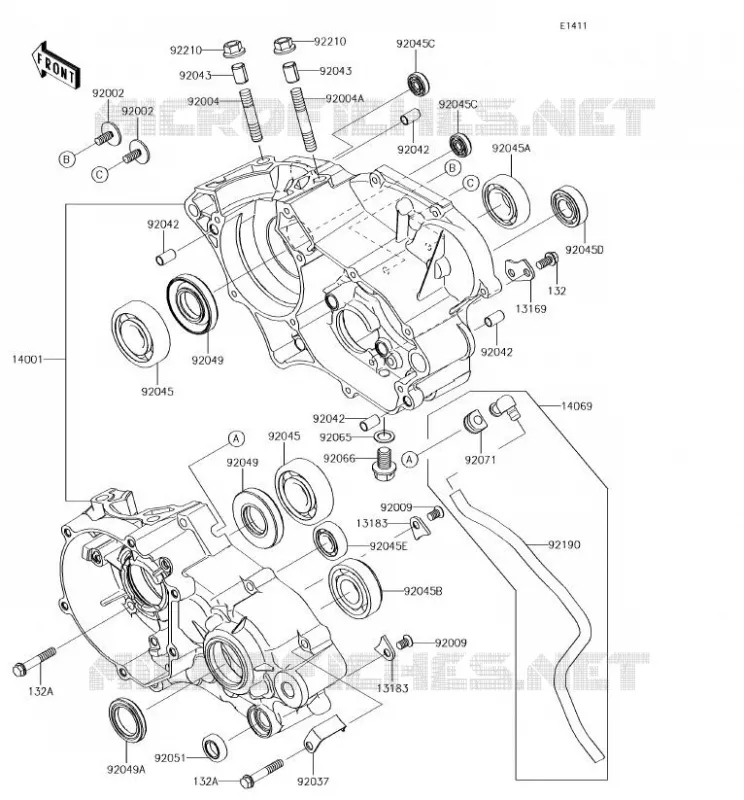 CRANKCASE(S) Kawasaki TOUT-TERRAIN 85 2018 KX85  KX85CJF