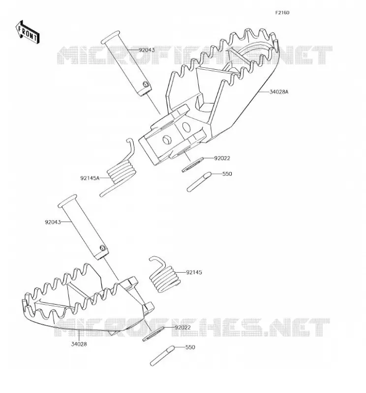 FOOTREST Kawasaki TOUT-TERRAIN 85 2018 KX85  KX85CJF