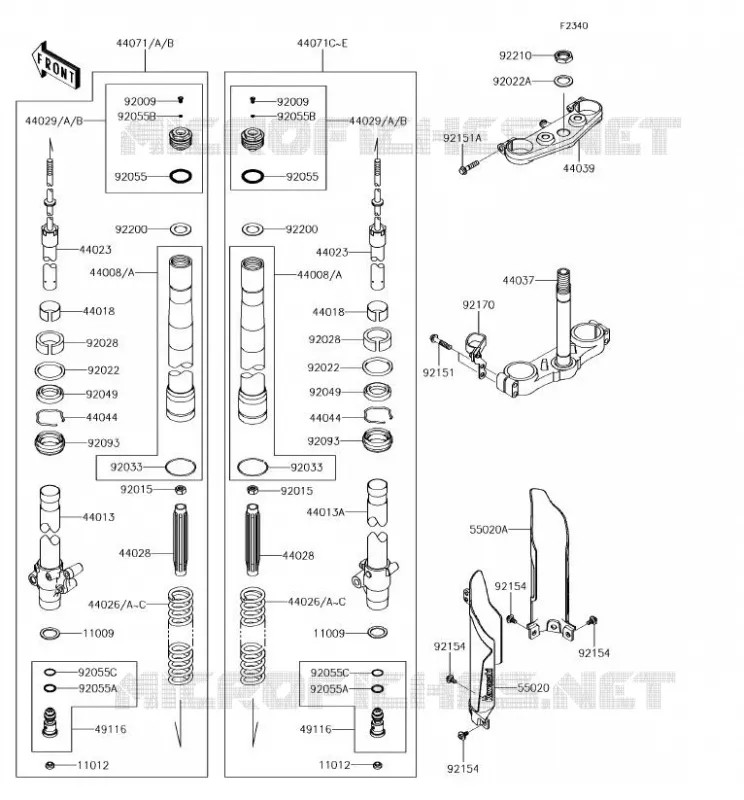 FRONT FORK Kawasaki TOUT-TERRAIN 85 2018 KX85  KX85CJF