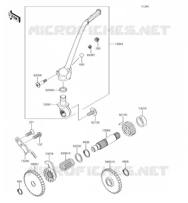 KICK STARTER Kawasaki TOUT-TERRAIN 85 2018 KX85  KX85CJF