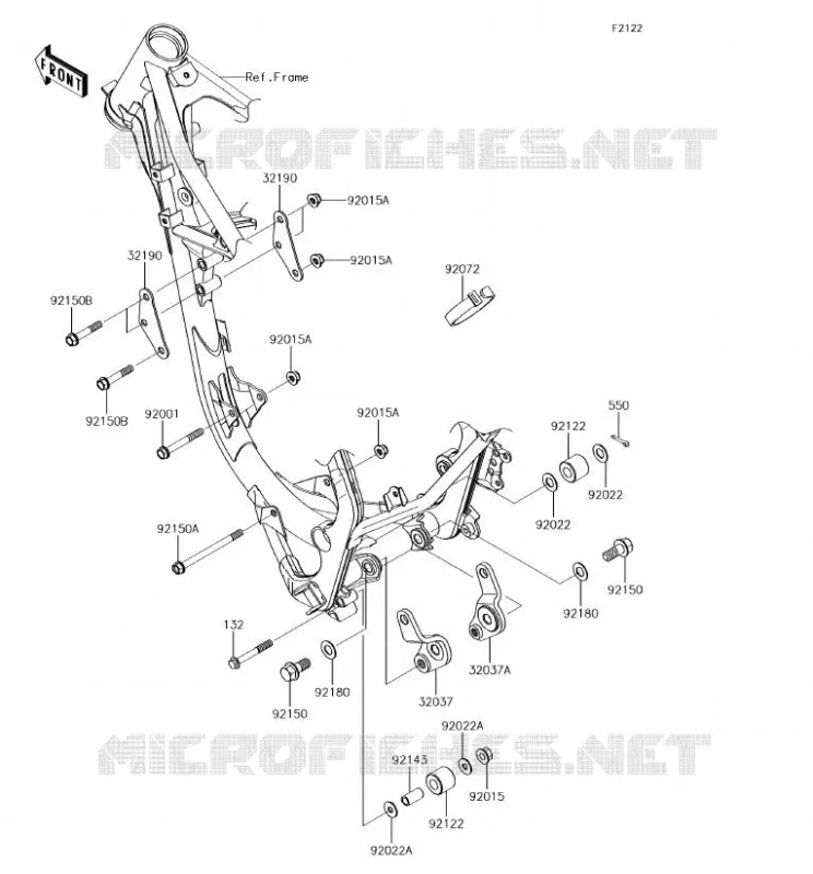 ENGINE MOUNT Kawasaki TOUT-TERRAIN 85 2018 KX85  KX85CJF