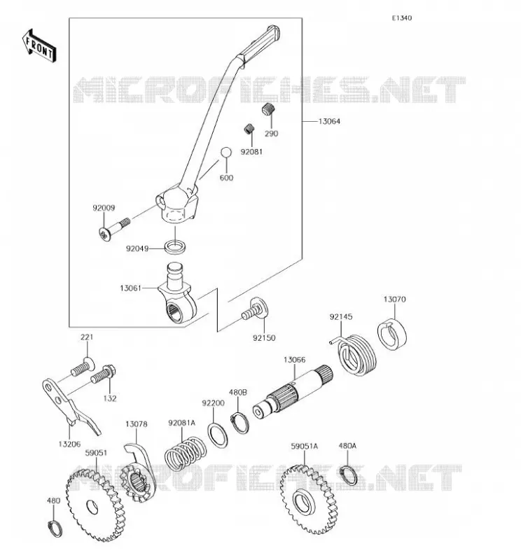 KICK STARTER Kawasaki TOUT-TERRAIN 85 2018 KX85  KX85CJF